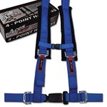 4 Point Harness with 2 Inch Padding (Ez Buckle Technology) (Blue)