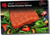 Wild Caught Canadian Pacific Smoked Sockeye Salmon Filet 2 Pack Gift All Natural From Vancouver BC