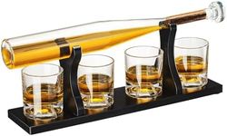 Baseball Gifts for Men, Baseball Bat Whiskey & Wine Decanter 4 Glasses, Spirits Set - Baseball Coach Gifts, Baseballs Lovers Coaches, Dad, Boyfriend, Brother, Friend Gift - Birthday Liquor Tequila