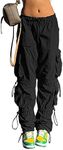 QYANGG Baggy Parachute Pants for Wo