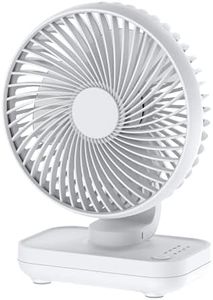 Joneytech Silent Desk Fan, 4000mAh USB Rechargeable Battery Portable Table Fans with 4 Speeds,Powerful Cooling for Home Office Bedroom Desktop Small Fan