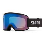 SMITH Squad Goggles with ChromaPop Lens – Performance Snowsports Goggles with Replaceable Lens for Skiing & Snowboarding – for Men & Women – Black + ChromaPop Storm Rose Flash Lens