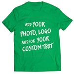 lepni.me Mens T-shirt Make Your Own Personalised Design With Favorite Photo or Custom Text (L Green Multi Color)