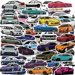 100 PCS JDM Car Stickers for Men, Sticker for Laptop Water Bottles Hydroflasks Computer Guitar Bumper, Vinyl Racing Sticker Cool Trendy Decals for Teens Adults Boys