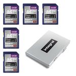 Integral 32GB SD Card in a 6 Slot Protective Metal SD Card Holder Case - 4K Ultra-HD Video Premium High Speed 90MB/s Read Speed and 30MB/s Write Speed - SDHC V30 UHS-I U3 Class 10 SD Memory Card