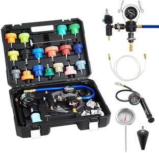 VEVOR Coolant Pressure Tester Kit, 47Pcs Radiator Vacuum Refill Kit with 3 Metal Adapters, Universal Fit, Automotive Cooling System Pressure Tester Tool, with Pressures Pump & Plastic Filler