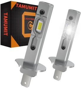 TAMUMIT Latest Upgraded H1 Bulb, 6500K White 20000LM Super Bright, 1:1 Size, CSP Chips H1 Fog Lights, No Adapter Required Easy Install, High and Low Beam,H1 Bulbs Pack of 2 (H1)