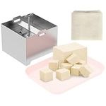 NEMTMCUA Tofu Press，304 Stainless Steel Vegan Tofu Presser to Speed up Removing Water from Silken in 10-30 Mins Tofu Presser for Firm or Extra Firm Tofu Without Crack BPA Free Dishwasher Safe