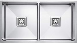 A ASTTONUS 40X20 304 Stainless Steel Double Bowl Kitchen Sink (40X20-Inch, Silver Color)