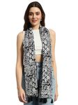 LARA FASHION SCARVES Women's Viscose Rayon Printed Scarf/Stoles/Shawl | Stylish Head Scarves for Women and Girls (Black)