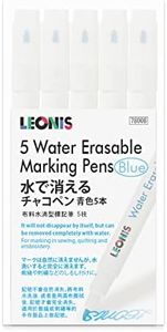 LEONIS Water Erasable Fabric Marking Pen Blue 5 Count Pack [ 78008 ]