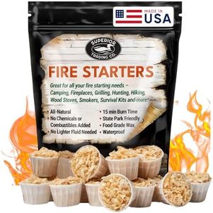 Superior Trading Fire Starter Pods in Resealable Packs - Fire Starters for Campfires, BBQ, Grill, Pit, Wood Stove & Charcoal Starter, 15-20-Min Burn, 30 Extra Large Pods, USA Made, Brown, 3.2 Lbs