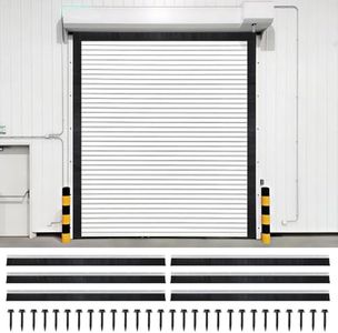Roll up Door Brush Seal,10 x 10ft Garage Door Brush Seal Kit, 3" High-Density Nylon Brush with Aluminum Track, Easy Mounting, Complete Top and Side Seal Set for Warehouse/Commercial