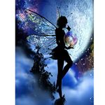 5D Diamond Painting Kits, Elf Fairy Moon Crystal Ball WOWDECOR Full Drill DIY Diamond Art Cross Stitch Paint by Numbers