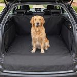 bonVIVO Car Boot Liner 154x103 cm – Travel Buddy Ted, Universal Waterproof Non-Slip Dog Boot Cover & Car Boot Protector, Boot Liner for Dogs, Car Bumper Protector, Dog Guard for Car Trunk, Black