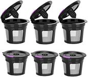 Reusable K Cup, Reusable K Cup Coffee Filter Refillable Single K Cup for Keurig 2.0 1.0 BPA Free-6 Packs r