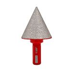 DT-DIATOOL Diamond Beveling Chamfer Bits - Diamond Countersink Drill Bit 1-3/8 Inch with Hex Shank for Enlarging Trimming Shaping Existing Holes of Granite Marble Porcelain Tiles,Size of 2mm to 35mm