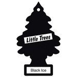 Little Trees Air Freshener Tree MTZ04 Black Ice Fragrance For Car Home Boat Caravan - Six Pack