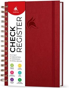 Clever Fox Check Register for Personal Checkbook – Checking Book Register – Checkbook Register – Accounting Ledger Book – 3968 Entry Lines, 6.1" x 8.3", Spiral Binding, Hardcover, Red