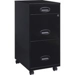 Lorell SOHO Mobile Cabinet, Black Black