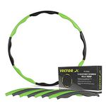 Vector X Hoola Hoop Fitness Exercise Weighted Detachable and Size Adjustable Design Hula Hoops for Adult, Lose Weight Fast by Fun Way, 8 Inter Lockable Pieces-26 inch Diameter