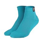 KUE Graduated Compression Socks | Women & Men|Formal, Sports, Biking, Running & Fitness|Improved Blood Circulation, Pain Relief, Recovery|Ankle Length|Single Pair|Black- S/M (S/M, Turquoise)