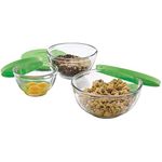 6 Piece Glass Mixing Bowl Set, with Lids