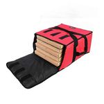 YOPRAL Pizza Bag,Large Thermal Pizza Delivery Bags Insulated Food Delivery Bag Moisture Free Professional Pizza Warmer Carrier Bags Hold Up to 5-16" or 4-18" (Red, 20"X20"X11")