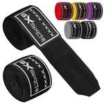 8Xsports Hand Wraps Boxing Inner Gloves for Boxing Wraps set - 4.5m Elasticated Thumb Loop Bandages Men Women Under Mitts Boxing Wrist Wraps Protection, Muay Thai MMA Kickboxing Martial Arts Training