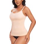 Shapewear Tank Top for Women Tummy Control Camisole Tops Slimming Vest Shaping Cami Tops Body Shaper(#1 Beige, M)