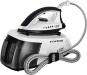 Russell Hobbs Steam Power Generator Iron, 1.3L Removable Water Tank, Stainless Steel Non Stick Soleplate, 110g Shot of Steam, 90g Steam Output, Cord Storage, Temp ready light, Anti Calc, 2400W 24420