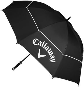 Callaway Mixte Um Cg Shield 64 Noir/Blanc 22 Parapluie de golf, Noir/Blanc, Taille unique EU