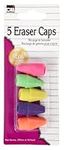 Charles Leonard Eraser - Caps - Assorted Colors - 5/Card, 80955