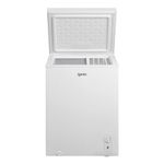 Igenix IGCF0150W Freestanding Chest Freezer 142 Litre Capacity with Freezer Basket, Suitable for Outbuildings and Garages, White