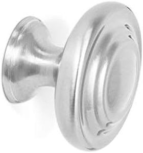 BIRDROCK HOME Classic Cabinet Knobs - Brushed Nickel - 25 Pack - Kitchen Cupboard Furniture Cabinet Hardware Drawer Dresser Pull - 1.25 Inch Diameter