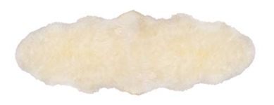 Naturally Sheepskins Rug Double | Genuine | New Zealand Wool | Soft & Luxurious (Ivory)