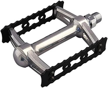 MKS Sylvan Gordito Platform Pedals 9/16" Grippy Cage Grip Alloy Body Silver/Blk