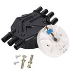 Ignition Distributor Cap and Rotor Kit Compatible with GMC Chevrolet Trucks V6 4.3L Vortec - 1996-2005 Astro Blazer, 1996-2001 Jimmy and more | Replace DR475 DR331 D465 D328A 10452457 10452458