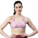 Enamor Women's Cotton Padded Wire Free High Coverage Bra Marble mauve