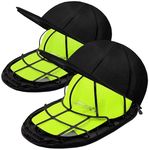 Hat Washer Cage - Hat Cage for Washing, Hat Cleaner Laundry Wash Bags for Baseball Caps, Hat Washer for Washing Machine or Dishwasher, Cap Washer Frame for Flat & Curved Hats (2 Pack Black)