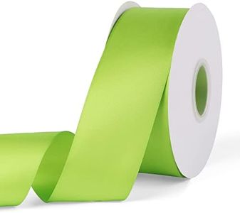YBLANDEG Satin Ribbon Solid Color Apple Green 2 inches X 50 Yards,Double Faced Polyester Fabric Ribbon for Gifts Wrapping, Wedding, Party, Hair, Crafts, Bows, DIY Decor Ornaments