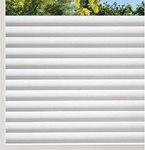 rabbitgoo Static Window Film for Glass Privacy Film Frosted Glass Self Adhesive Window Film Decorative Thick Upgrade Version 44.5 x 200 cm, Stripe Pattern for Home Kitchen Office