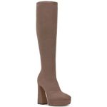 Jessica Simpson Women's Daniyah Platform Heel Knee Boot Fashion, Porcini, 11