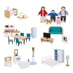 OOOK Wooden Dollhouse Furniture Set