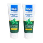 Epic Dental Fluoride Free Xylitol Toothpaste, Spearmint, 4.9 Oz Tube (Two-Pack)