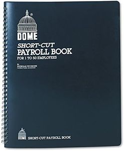 Dome 650 Payroll Record, Single Entry System, Blue Vinyl Cover, 8 3/4 x11 1/4 Pages