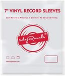 sdroceRyaM 7 inch Vinyl Record Outer Sleeves 50pcs Clear Plastic Vinyl Record Sleeves Storage Protector for 45 RPM EP Album Covers