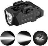 OLIGHT PL X Tactical Rail Mount Flashlight with 22,500 Candela Spotlight and 1,200 Lumens Floodlight, Adjustable and Reversible Lugs, USB-C, Compact Strobe Mount for Outdoor Searching (Matte Black)