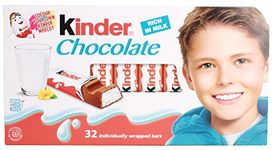 Kinder Milk Chocolate 32 Individually Wrapped Bars, 400g