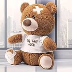 Prextex 12-Inch/30cm Get Well Soon Teddy Bear - Adorable Plush Toy Gift and Stocking Fillers for Men, Women, and Kids to Help With Recovery